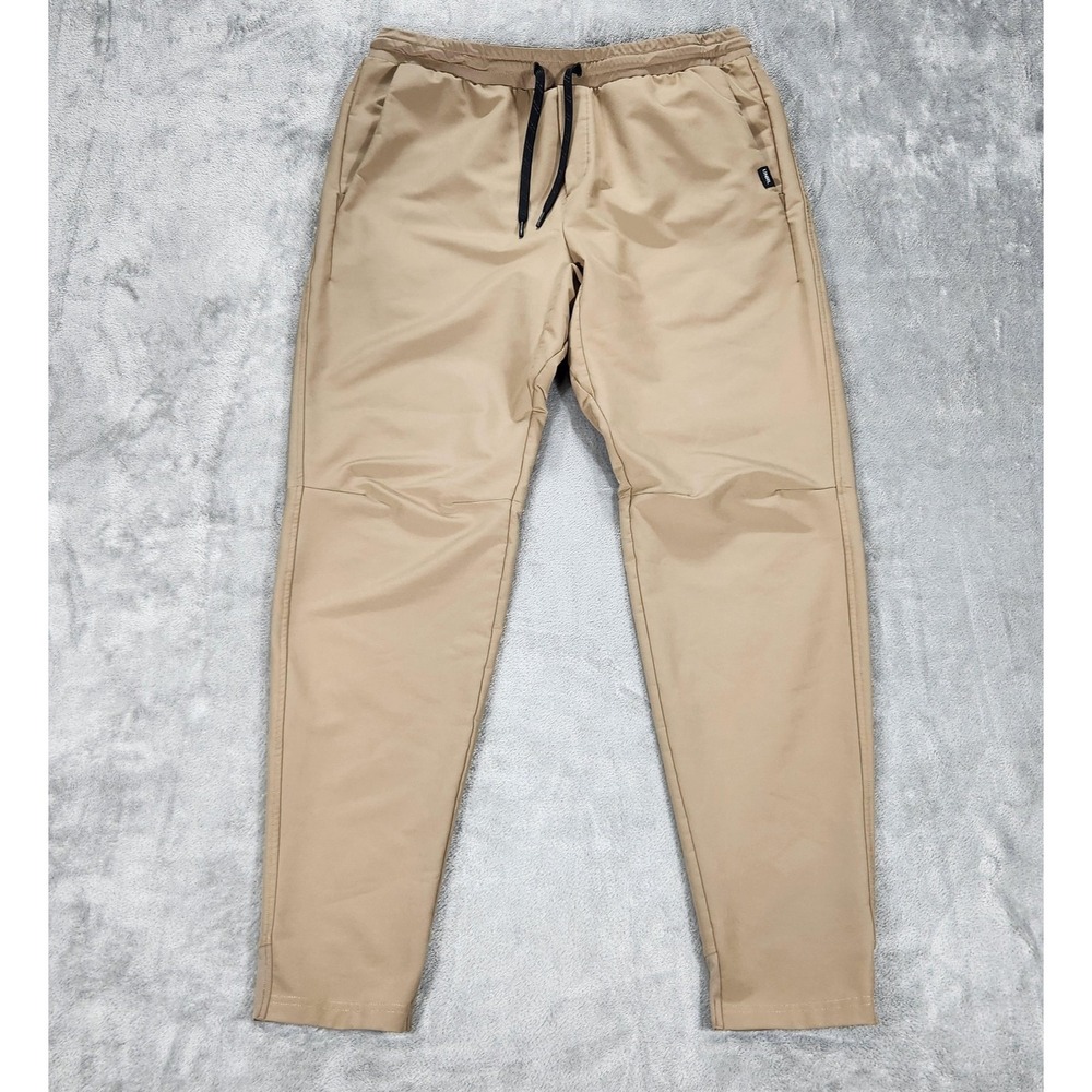 UNRL Pants Mens XL 36x32 Beige Jogger Stretch Zip Pocket Athletic Performance